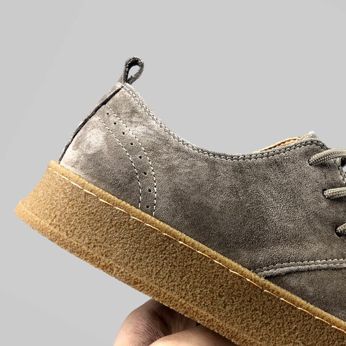 Zapatos Casuales para Hombre de Gamuza con Cordones y Suela de Goma